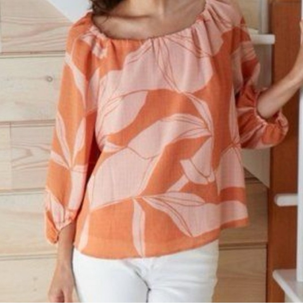 a new day Women's Orange and Peach Blouse